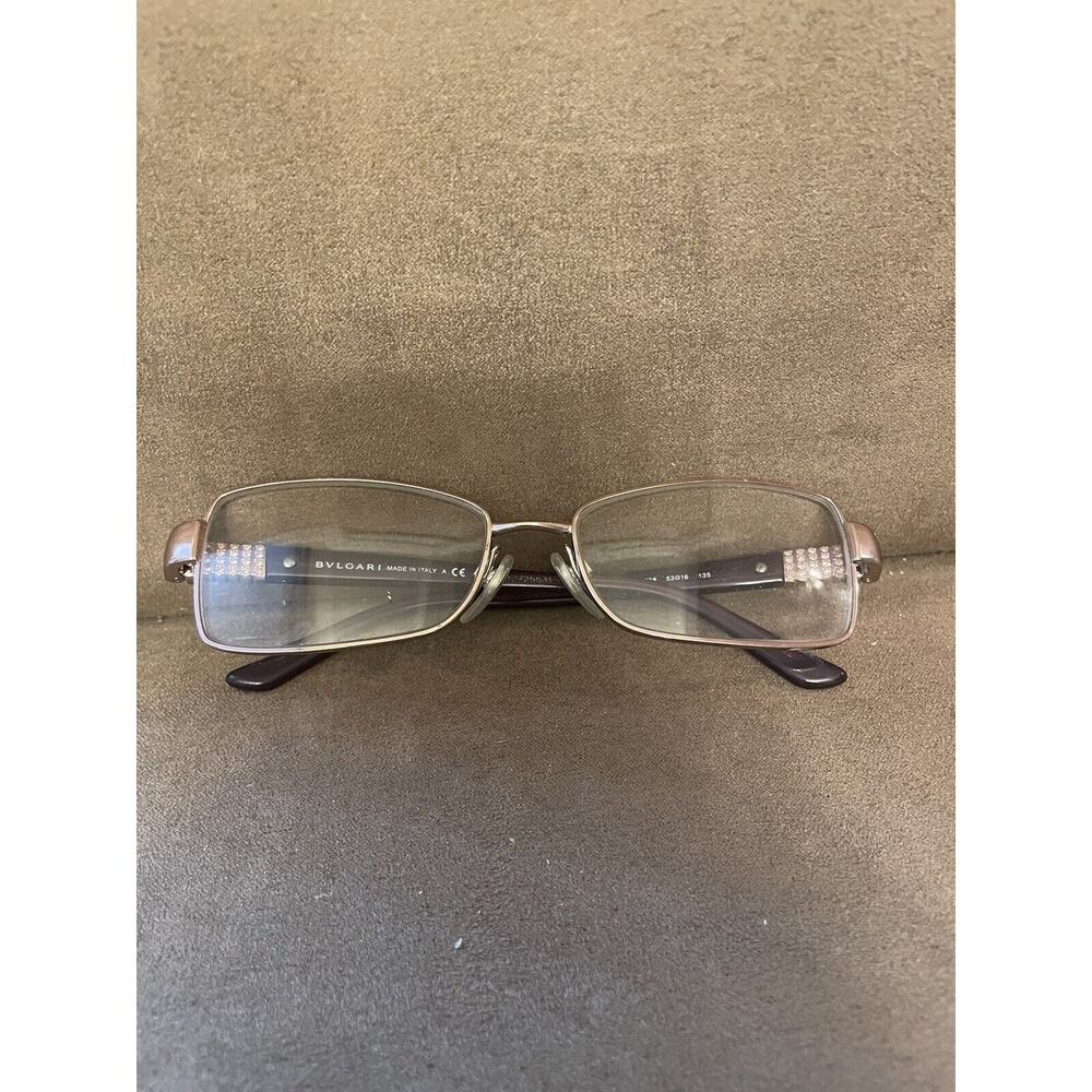 Bvlgari Eyeglasses Frames 2093-B 176 Purple Pink Square‎ Crystals 53-16-135